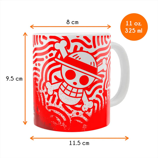 Taza De One Piece Logo Luffy De Cerámica 11 Oz