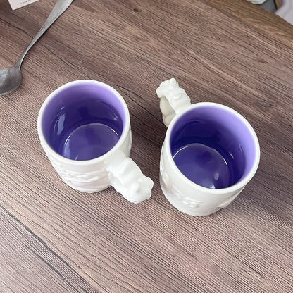 Ceramic Cartoon Cartoon Embossed One Piece Luffy Mug 300 Ml Creative Ceramic Water Cup Gift