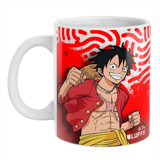 Taza De One Piece Logo Luffy De Cerámica 11 Oz